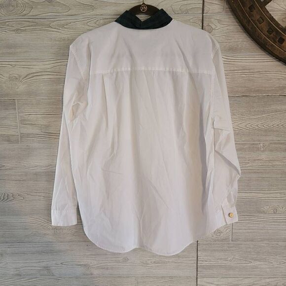 Vintage Sophisticates Pendleton White Button Fown Green Plaid Womens SZ 12 Gold - Picture 4 of 8